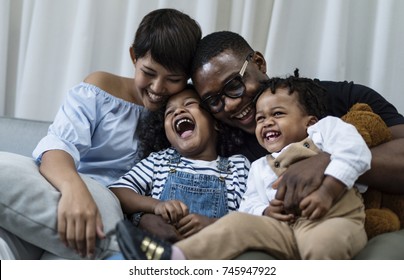 Happy African family