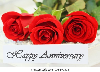 Happy Anniversary Card Red Roses Stock Photo 175697573 | Shutterstock