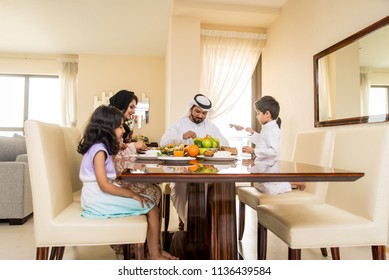 Happy Arabian Family Having Fun At Home