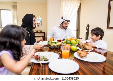 Happy Arabian Family Having Fun At Home