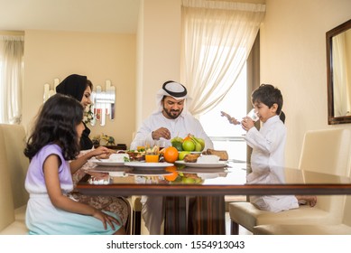 Happy Arabian Family Having Fun At Home