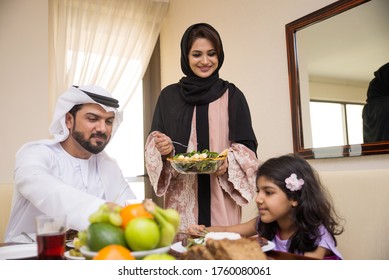 Happy Arabian Family Having Fun At Home