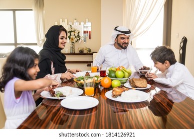 Happy Arabian Family Having Fun At Home