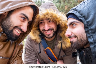 Happy Arabic Muslim Friends Enjoying Life At University