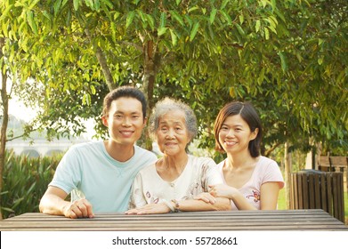 Happy Asian Family