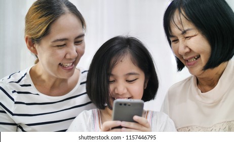 25 Smart technology with lifestyle at home,asian generation family joy ...