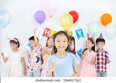 Happy Asian Little Girl Party Hat Stock Photo 1564517161 | Shutterstock