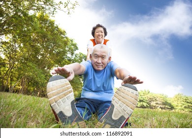 Happy Asian Senior Couple