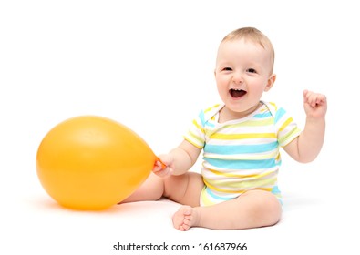 Happy Baby With Balloon