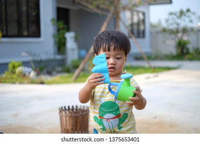 Baby Boy Playing In The Sand Stock Image Image Of Outdoors Play