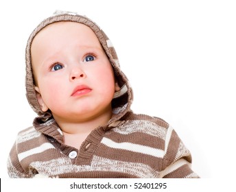 Happy Baby Girl Wearing Hood Stock Photo 52401295 | Shutterstock