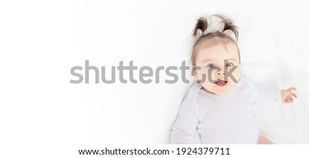 Similar – Closeup  of baby girl with pacifier sleeping