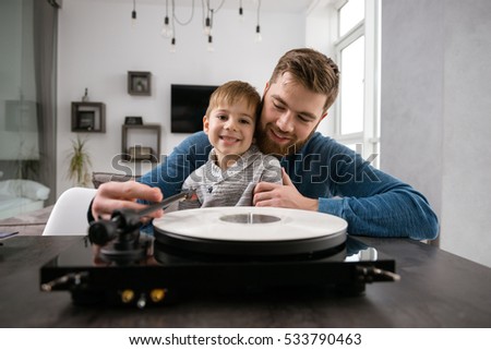 Similar – Image, Stock Photo Cute boy happiness having bath