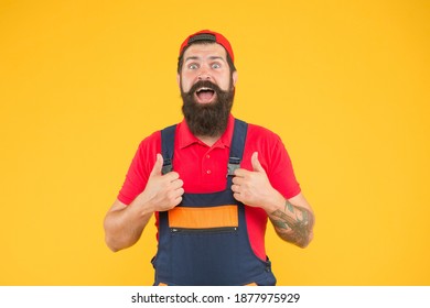 happy bearded man electrician repair and fix, carpenter. - Powered by Shutterstock