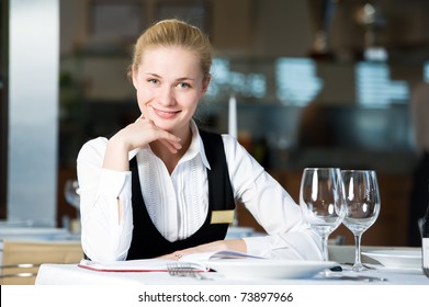 woman restaurant manager