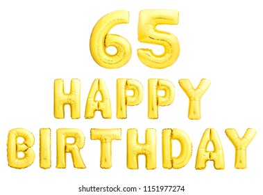 Happy Birthday 65 Years Golden Inflatable Stock Photo (Edit Now) 1151977274