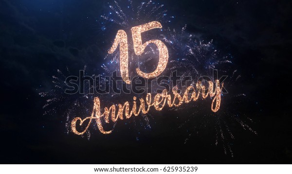 Joyeux Anniversaire 15 Ans Celebration Texte Photo De Stock Modifiable