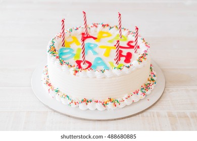 Happy Birthday Cake On Table Stock Photo 503915212 | Shutterstock