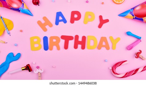 Happy Birthday Card Concept Colorful Stock Photo 1449486038 | Shutterstock