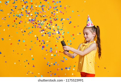 Happy Birthday Children Girls Confetti On Stock Photo 1297100113 ...