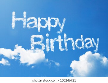 Happy birthday cloud word - Powered by Shutterstock