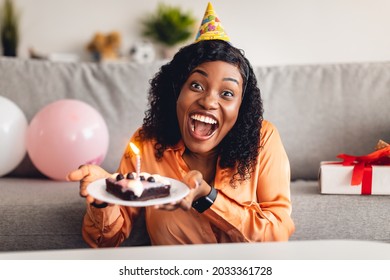 Happy Birthday Excited African American Female Stock Photo 2033361728 ...