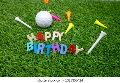Similar Images, Stock Photos & Vectors of Happy birthday to golfer with...