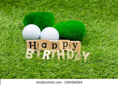 Happy Birthday Golfer Golf Ball Sign Stock Photo Edit Now