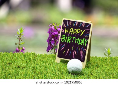 Happy Birthday To Golfer With Golf Course View