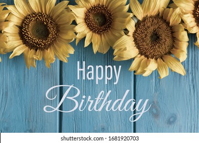 happy birthday greeting card sunflower 260nw 1681920703