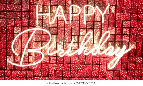 Happy Birthday Neon sign board, Birthday wish background, Birthday Greetings - Powered by Shutterstock