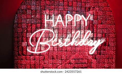 Happy Birthday Neon sign board, Birthday wish background, Birthday Greetings - Powered by Shutterstock