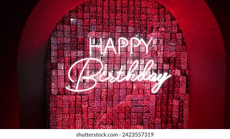 Happy Birthday Neon sign board, Birthday wish background, Birthday Greetings - Powered by Shutterstock