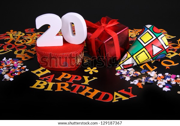 Happy Birthday On Black Background Red Stock Photo 129187367 | Shutterstock