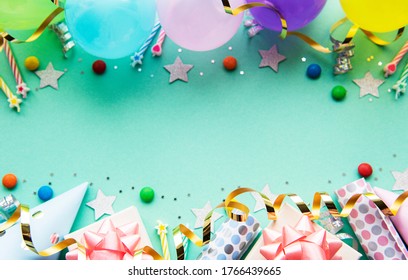 Similar Images, Stock Photos & Vectors of Decoration party. Frame of ...