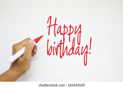 Happy Birthday Sign On Whiteboard Stock Photo 165433520 | Shutterstock
