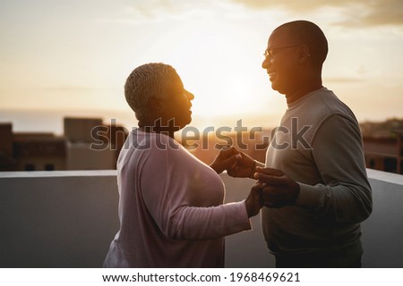 Similar – Image, Stock Photo Couple at sunset in Stuttgart