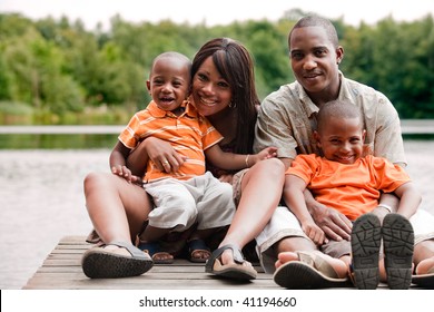 Happy Black Family Enjoying Their Free Day