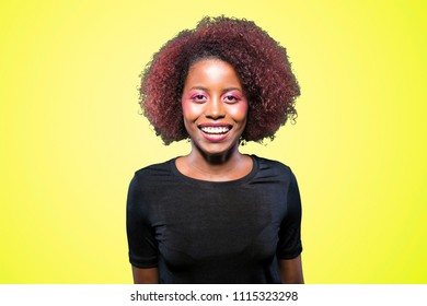 Happy Black Young Girl Smiling Stock Photo 1115323298 | Shutterstock