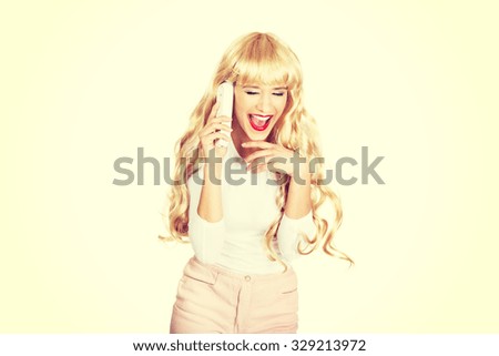 Similar – Young and crazy woman wearing rabbit ears