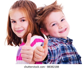 Happy Boy And Girl  Thumbs Up