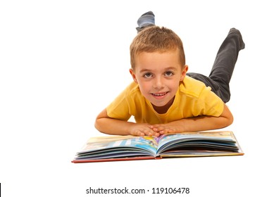 Happy Boy Lying Down On Floor Stock Photo 119106478 | Shutterstock