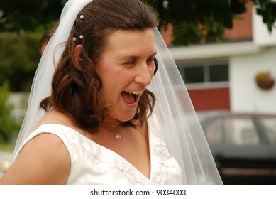 happy bride