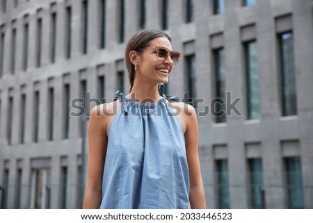 Similar – Image, Stock Photo beautiful caucasian woman walking with her cute brown poodle on the road. Pets and lifestyle outdoors