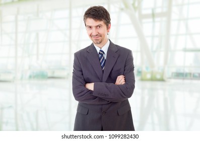 happy business man portrait at the office - Shutterstock ID 1099282430