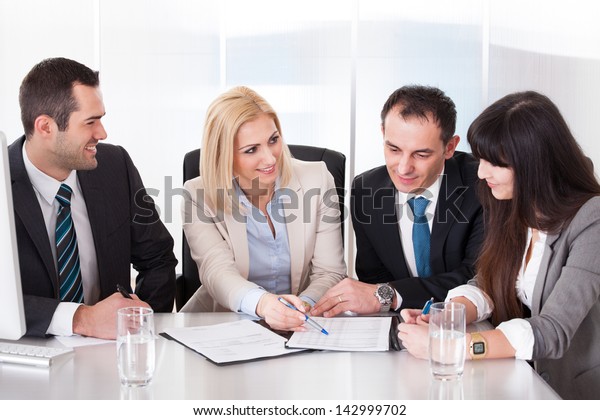 Happy Business Team Office Meeting Stock Photo 142999702 | Shutterstock