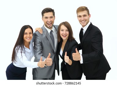 Happy Business Team Showing Thumb Up.i