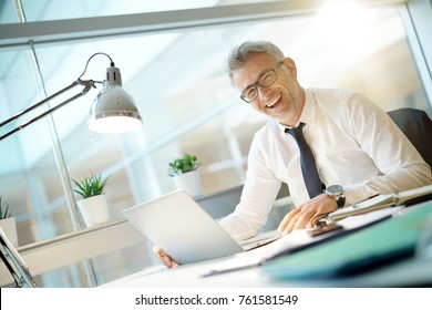 Happy Businessman Having A Good Day