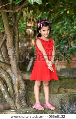 Happy Cheerful Smiling Cute Little Girl Stock Photo (Edit 