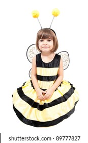 Happy Child With Bee Costume